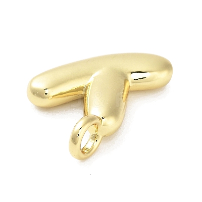 Rack Plating Brass Balloon Letter Pendants KK-C050-01G-Y-1