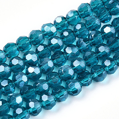 Electroplate Transparent Glass Beads Strands EGLA-A035-T4mm-A12-1