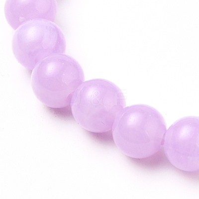 Acrylic Stretch Beaded Bracelets BJEW-JB05714-06-1