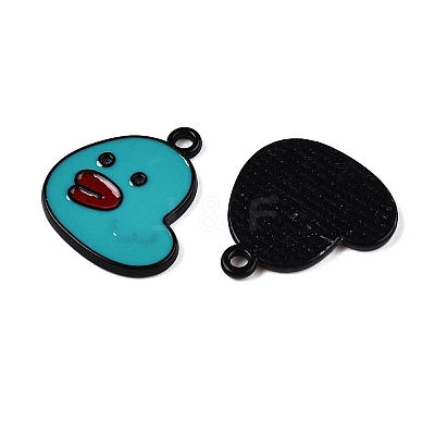 Spray Painted Alloy Enamel Pendants ENAM-T020-28-RS-1