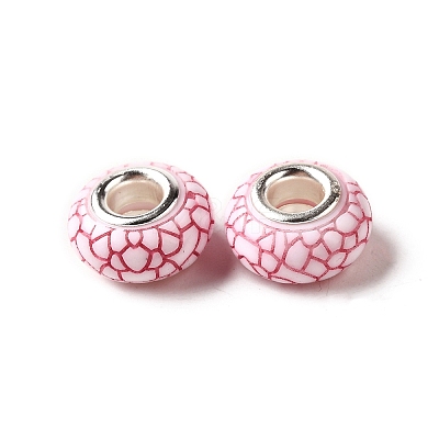 Opaque Resin European Beads RESI-C055-01I-1