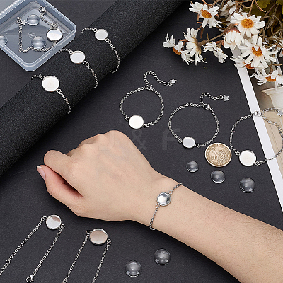 12Pcs 3 Styles 304 Stainless Steel Cable Chain Bracelet Making STAS-SP0002-11-1