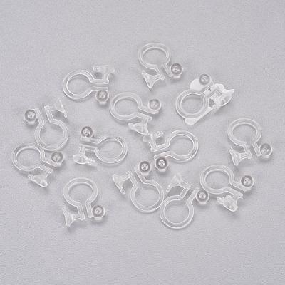 Clear Plastic Clip-on Earring Converter X-KY-P005-01-1
