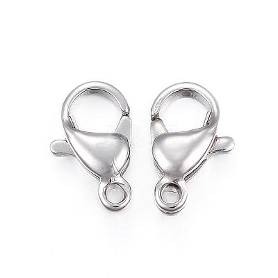 304 Stainless Steel Lobster Claw Clasps STAS-H353-B-02-1