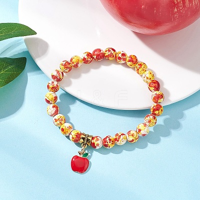 Alloy Enamel Charm Bracelets BJEW-JB12406-1