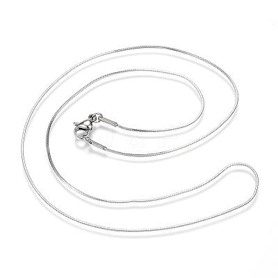 Non-Tarnish 304 Stainless Steel Snake Chain Necklaces NJEW-D285-36P-1