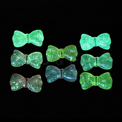 Luminous Transparent Acrylic Beads OACR-G033-06B-1