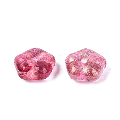 Spray Painted Glass Beads DGLA-R052-002-B06-1