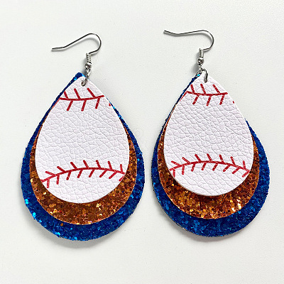 Synthetic Leather Dangle Earrings FS-WG9193E-08-1