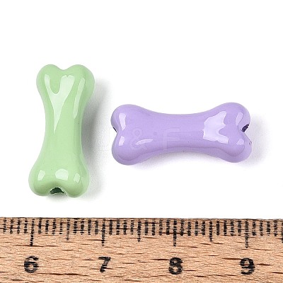 Spray Printed Opaque Acrylic Beads OACR-N156-04-1
