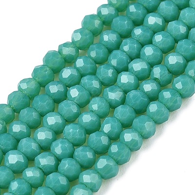 Opaque Solid Color Imitation Jade Glass Beads Strands EGLA-A044-P1mm-D31-1