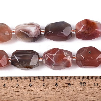 Natural Red Botswana Agate Beads Strands G-N362-07A-06-1