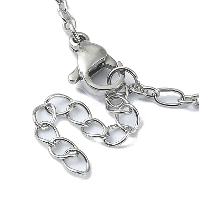 Non-Tarnish 316 Surgical Stainless Steel Figaro Chain Bracelets for Women BJEW-D023-03P-1