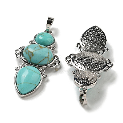Synthetic Green Turquoise Pendants G-Q158-04M-1