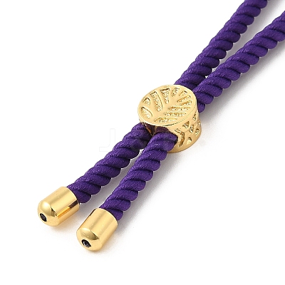 Twisted Nylon Cord Silder Bracelets DIY-B066-03G-03-1