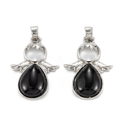 Synthetic Black Stone Pendants G-H180-09P-1