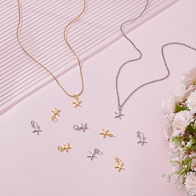 16Pcs 2 Colors Brass Charms KK-ME0002-11-1