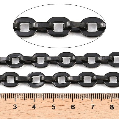 201 Stainless Steel Oval Link Chains CHS-F024-07EB-1