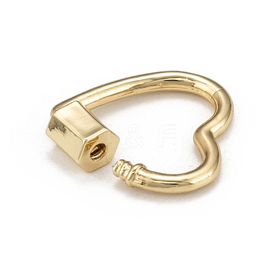 Brass Screw Carabiner Lock Charms KK-T047-04G-1