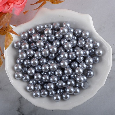 ABS Plastic Imitation Pearl Round Beads KY-WH0036-96A-01-1