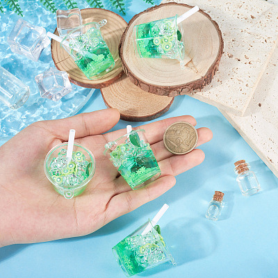 Transparent Resin Big Pendants RESI-TAC0019-04A-1