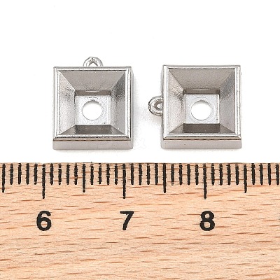 304 Stainless Steel Charm Rhinestone Settings SA-CBAC865-07C-P-1