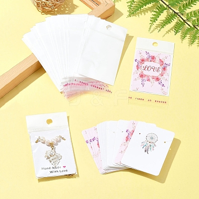 24Pcs 3 Colors Cardboard Necklace Display Cards CDIS-FS0001-07-1