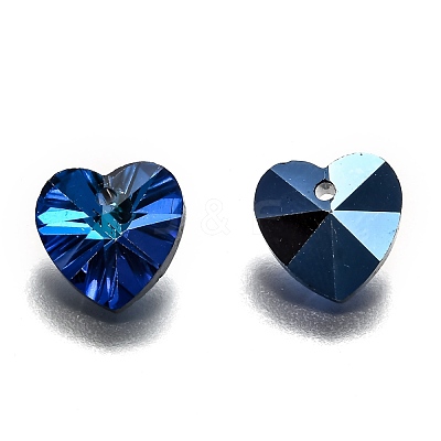 Electroplate Glass Charms G030V10mm-001MB-1
