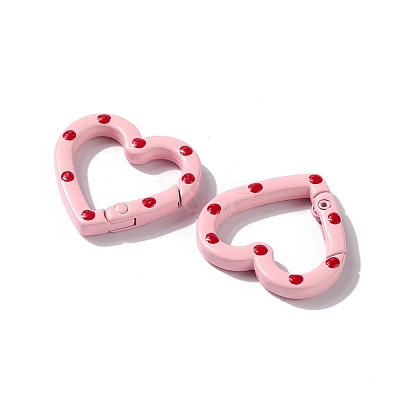 Spray Painted Alloy Spring Gate Rings PALLOY-F293-03-1