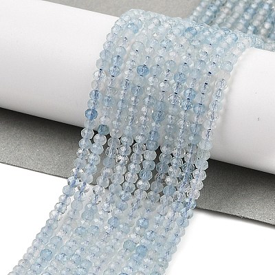 Natural Aquamarine Beads Strands G-K376-B04-01-1