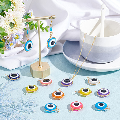 30Pcs Transparent Evil Eye Resin Pendants FIND-AR0003-04-1