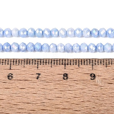 Anti-Tarnish Dyed Rondelle Glass Beads Strands EGLA-T021-3mm-17-04-1