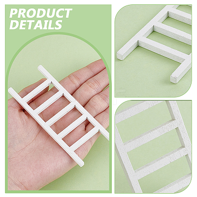 Wooden Ladder Miniature Ornaments AJEW-WH0270-937-1