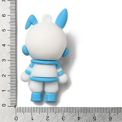 Rabbit Spaceman PVC Plastic Cartoon Big Pendants PVC-G005-01B-1