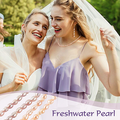 2 Strands 2 Styles Natural Cultured Freshwater Pearl Beads Strands PEAR-GA0001-03-1