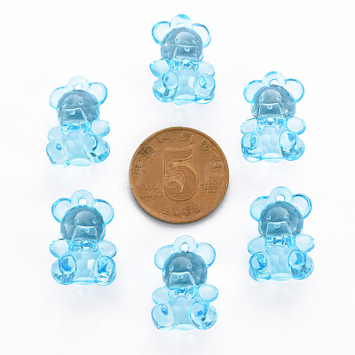Transparent Acrylic Pendants TACR-S151-01B-755-1
