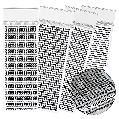 4 Sheets 4 Styles Acrylic Self Adhesive Stickers DIY-GF0014-71D-1