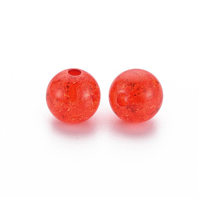 Transparent Crackle Acrylic Beads MACR-S373-66C-N08-1