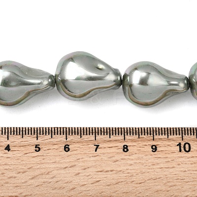 Electroplate Opaque Glass Imitation Pearl Beads Strands EGLA-K063-01D-1
