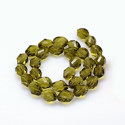 Faceted Polyhedron K9 Glass G-M190-13x10mm-19A-1