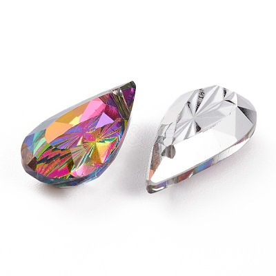 Embossed Glass Rhinestone Pendants GLAA-J101-06B-001VO-1