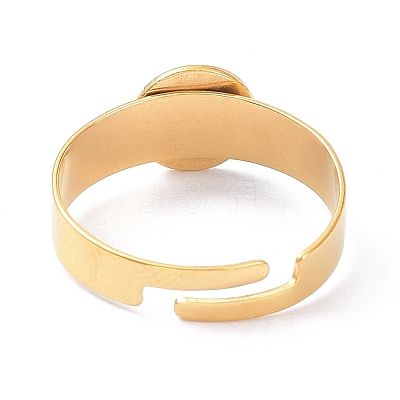 Ion Plating(IP) Adjustable 304 Stainless Steel Finger Rings Components STAS-P291-03A-G-1