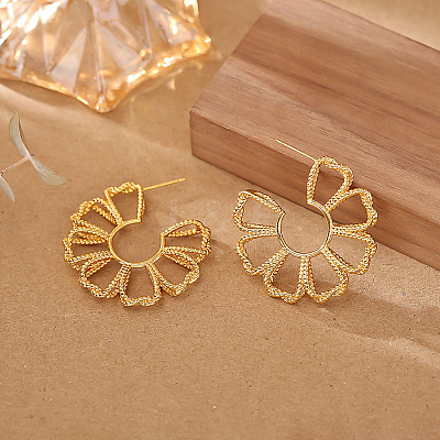 Brass Stud Earrings for Women WGB854C-01-1