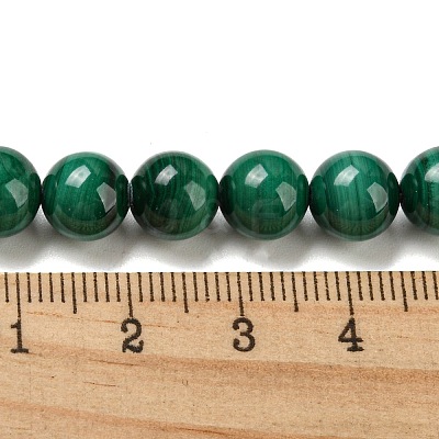 Natural Malachite Beads Strands G-R432-11-8mm-1