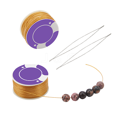 2 Rolls Special Coated Polyester Beading Threads OCOR-NB0002-06D-1