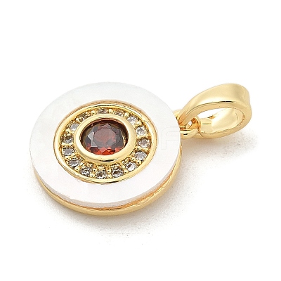Brass Micro Pave Cubic Zirconia Pendents KK-M303-02G-01-1