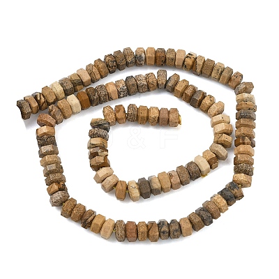 Natural Picture Jasper Beads Strands G-L654-I07-01-1