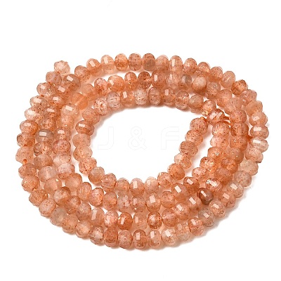 Natural Gold Sunstone Beads Strands G-K376-I06-3x4mm-1