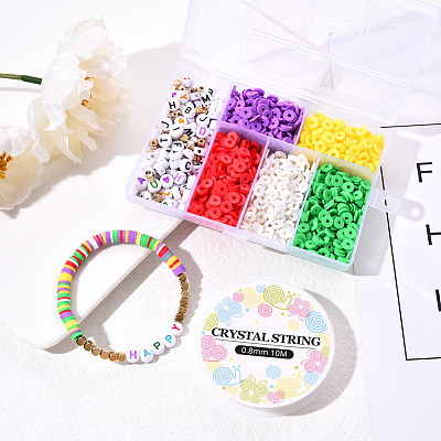 DIY Polymer Clay Beads Bracelet Making Kit DIY-YW0004-39A-1