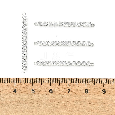 SHEGRACE Brass Pave Clear Cubic Zirconia Connector Charms XGRQ3P326-640P-1